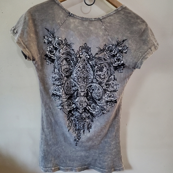 Vocal Mineral Wash French Sleeve Tee - Picture 4 of 10